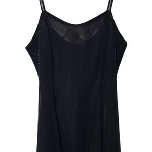 Green and black dress